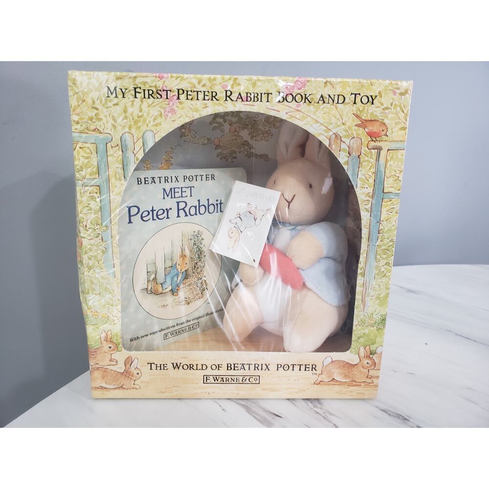 NEW Vintage MY FIRST PETER RABBIT BOOK AND TOY WORLD OF BEATRIX Potter